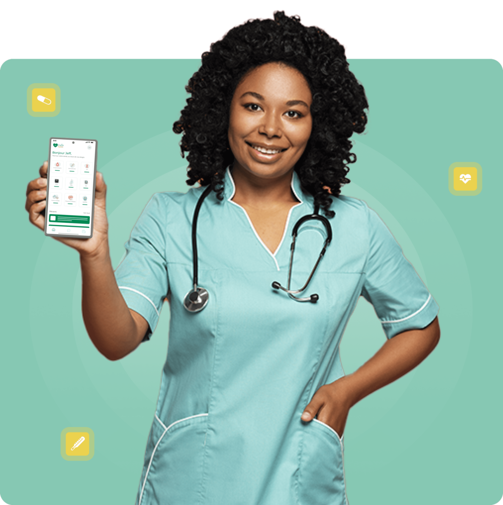 image infirmière avec la solution digital santé